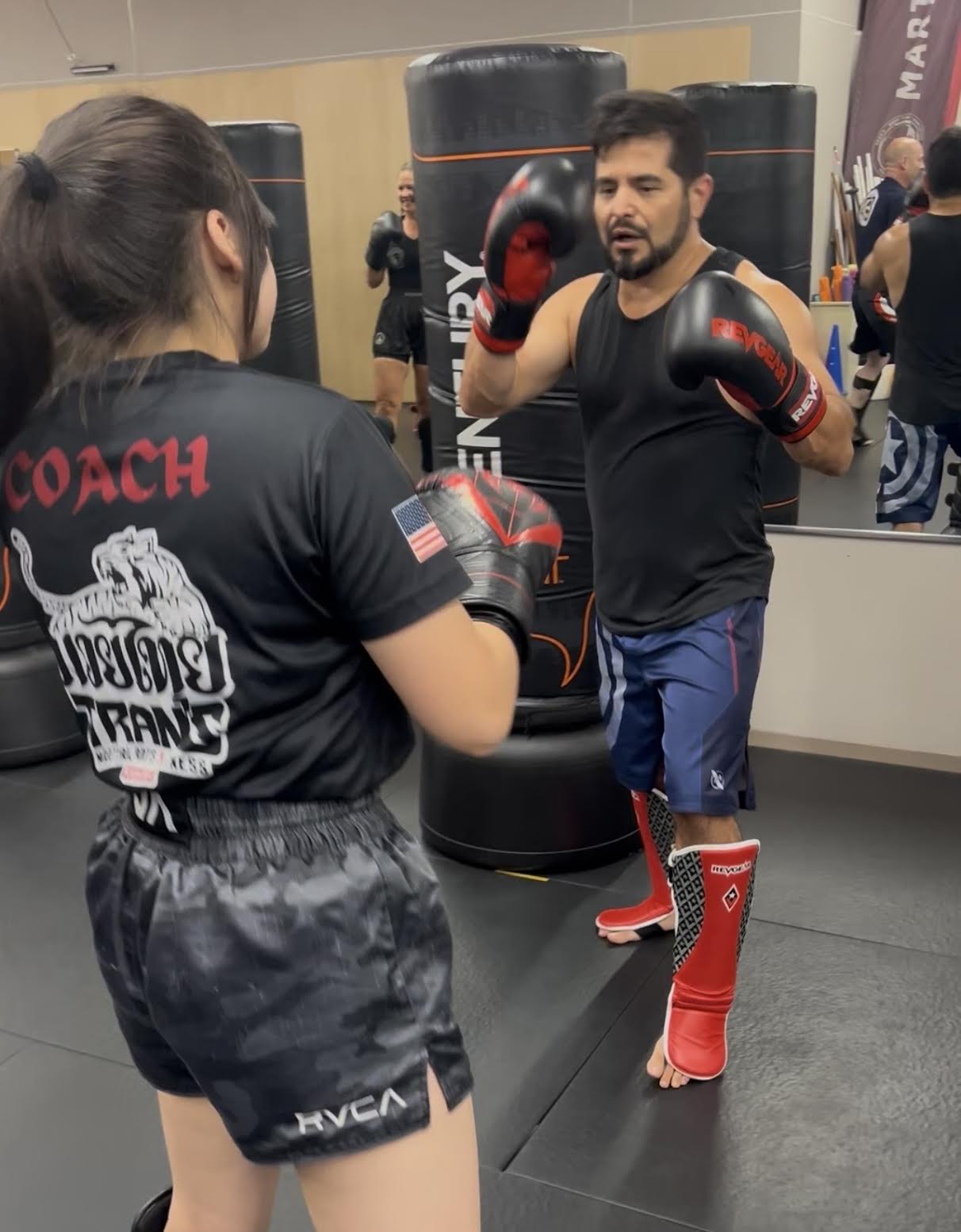 TMA Muay Thai pad work training