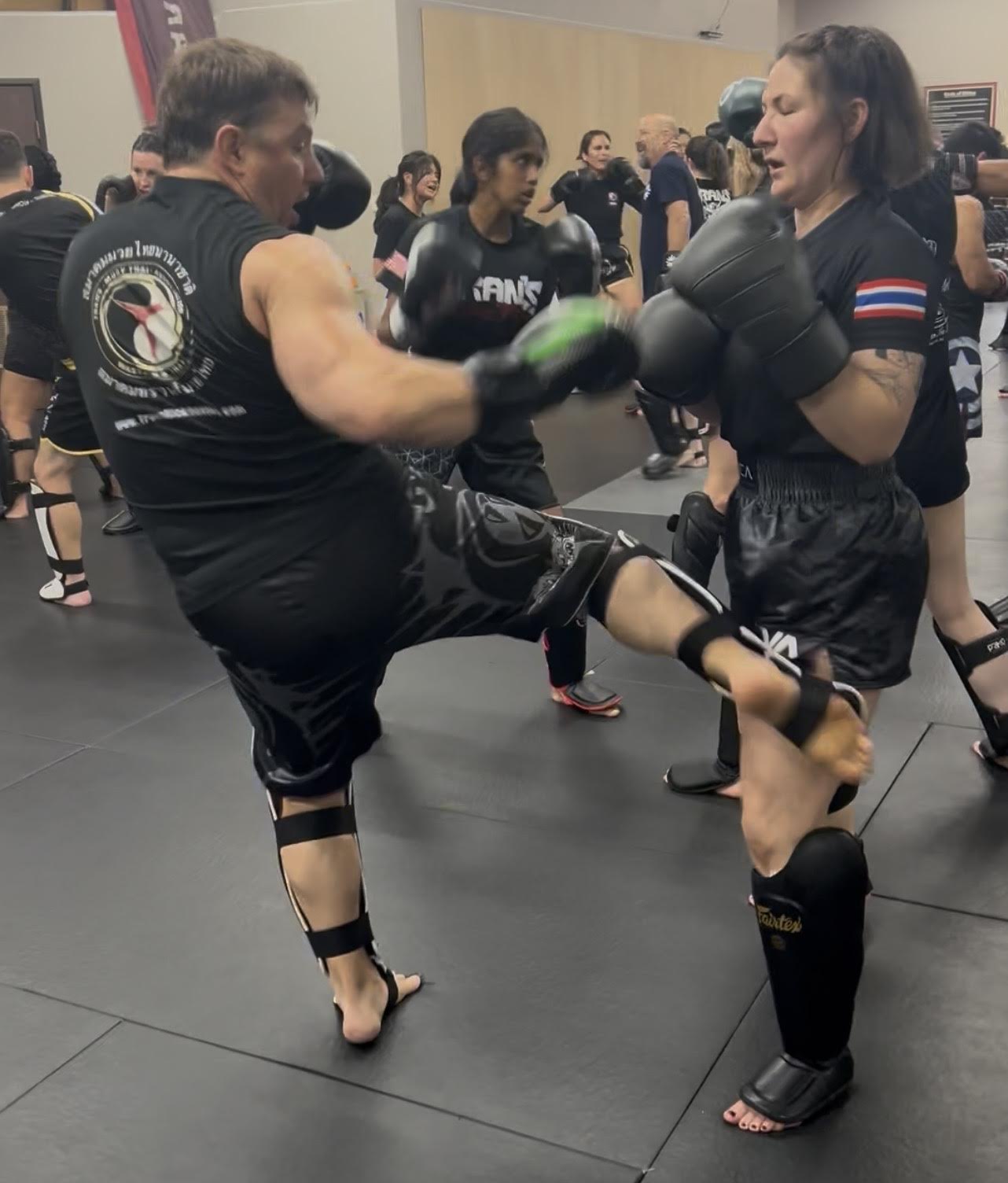 TMA Muay Thai indoor sparring